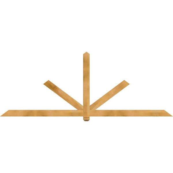 Ekena Millwork Kennewick Rough Sawn Timber Gable Bracket, Western Red Cedar, 108"W x 40"H x 2"D x 4"F, 9/12 Pitch GBW108X40X0204KEN00RWR - main